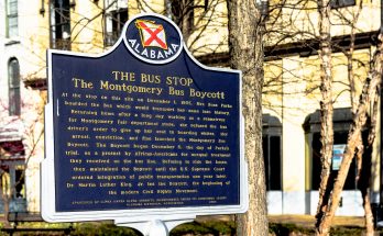 Minnesmärke över "The Montgomery Bus Boycott"